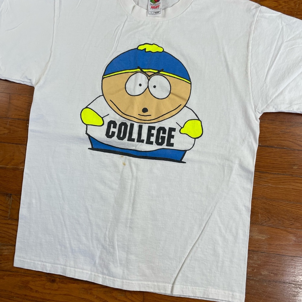 Vtg 90s Southpark Cartman Kenny College Comedy Central T-Shirt 2Lot Size L Rare - Picture 9 of 16